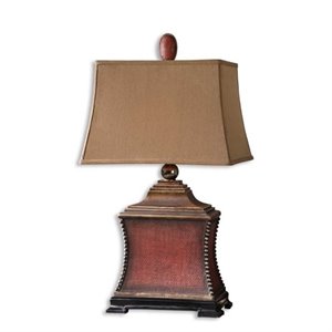 bowery hill contemporary aged red table lamp