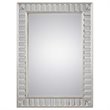 Bowery Hill Modern Silver Leaf Mirror in Solid Pine Wood Frame