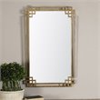 Bowery Hill Metal Framed Glass Mirror in Antique Gold Finish