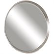 Bowery Hill Contemporary Round Silver Leaf Glass Mirror