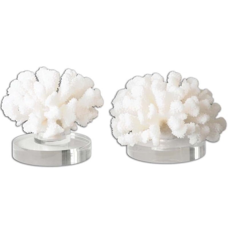 Bowery Hill Contemporary Hard Coral Sculptures (Set of 2)