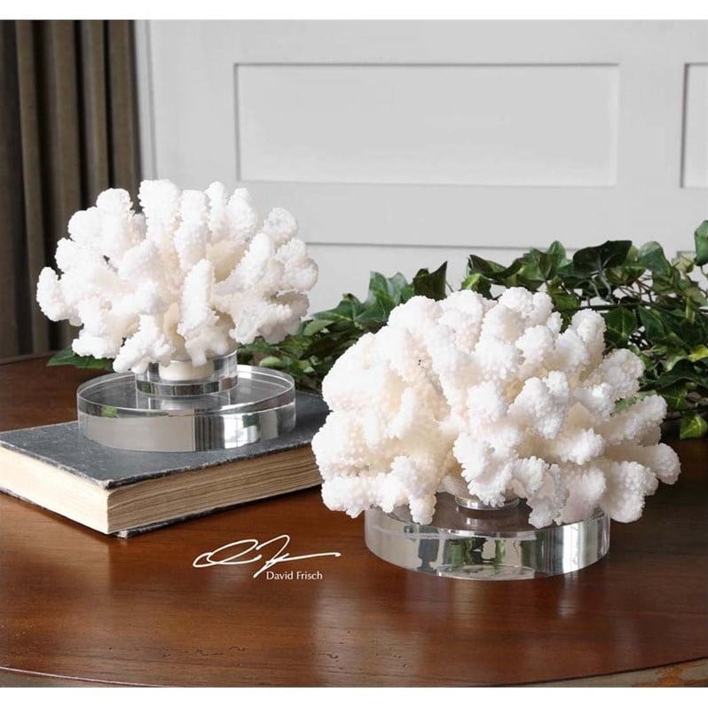 Bowery Hill Contemporary Hard Coral Sculptures (Set of 2)