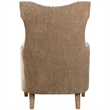 Bowery Hill Traditional Fabric/Wood Animal Pattern Armchair in Brown