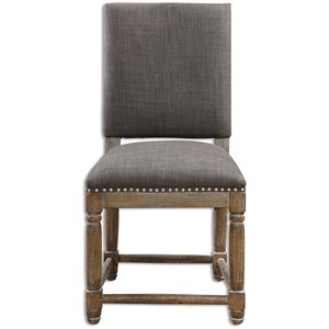 bowery hill contemporary weathered gray accent chair