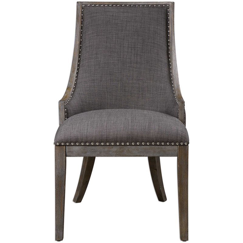 Bowery Hill Contemporary Charcoal Gray Accent Chair