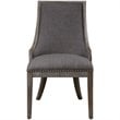 Bowery Hill Contemporary Charcoal Gray Accent Chair