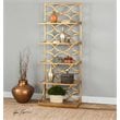 Bowery Hill Contemporary 5 Shelf Etagere in Gold