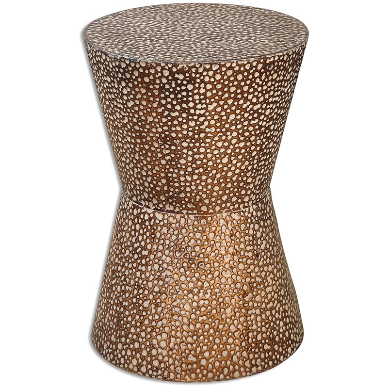 Bowery Hill Contemporary Drum Shaped Accent Table