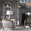 Bowery Hill Contemporary 5 Shelf Etagere in Silver