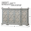Bowery Hill Contemporary 4-Door Wood Cabinet in Weathered Gray