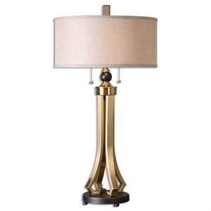 bowery hill contemporary brushed brass table lamp