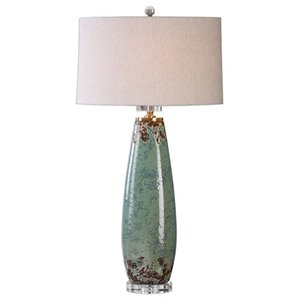 bowery hill contemporary ceramic mint green table lamp