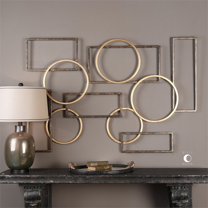 Bowery Hill Contemporary Wall Art in Bronze and Gold