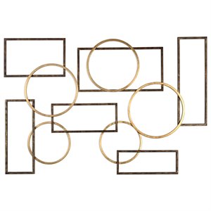 Bowery Hill Contemporary Wall Art in Bronze and Gold