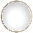 Bowery Hill Contemporary Decorative Glass Iron Mirror in Gold