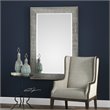 Bowery Hill Modern Decorative Glass Mirror in Antiqued Silver Edge