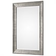 Bowery Hill Modern Decorative Glass Mirror in Antiqued Silver Edge