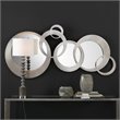 Bowery Hill Modern Solid Wood Decorative Glass Mirror in Silver