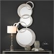 Bowery Hill Modern Solid Wood Decorative Glass Mirror in Silver