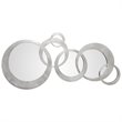 Bowery Hill Modern Solid Wood Decorative Glass Mirror in Silver