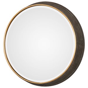 bowery hill contemporary decorative mirror in antiqued gold