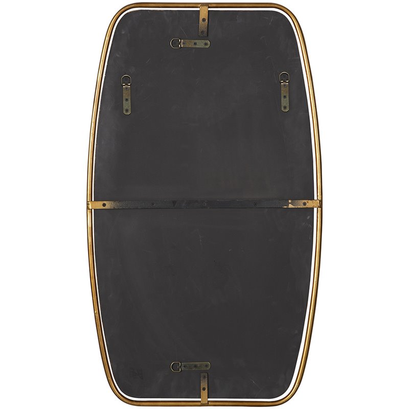 Bowery Hill Contemporary Decorative Mirror in Antiqued Gold