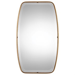 bowery hill contemporary decorative mirror in antiqued gold