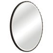 Bowery Hill Contemporary Decorative Mirror in Rustic Black