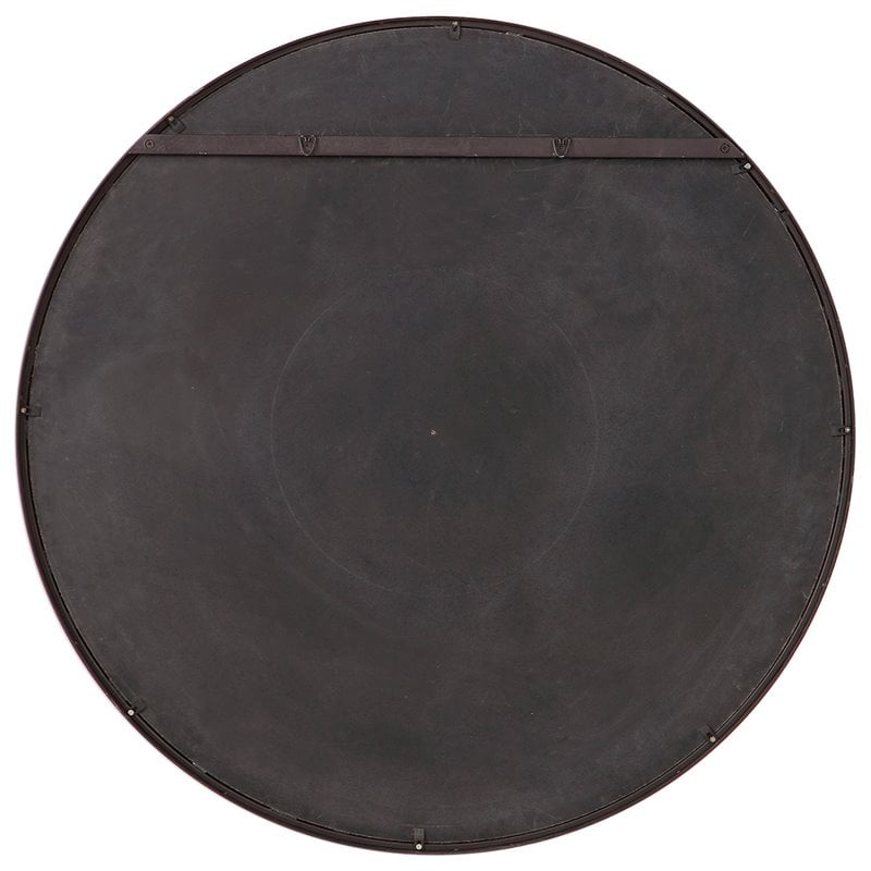 Bowery Hill Contemporary Decorative Mirror in Rustic Black