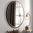 Bowery Hill Contemporary Decorative Mirror in Rustic Black
