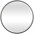 Bowery Hill Contemporary Decorative Mirror in Rustic Black