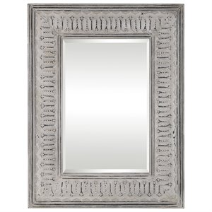 bowery hill contemporary decorative mirror in aged gray
