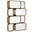 Bowery Hill Contemporary Decorative Glass Mirror in Antiqued Gold