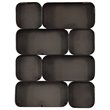 Bowery Hill Contemporary Decorative Glass Mirror in Antiqued Gold