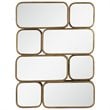 Bowery Hill Contemporary Decorative Glass Mirror in Antiqued Gold