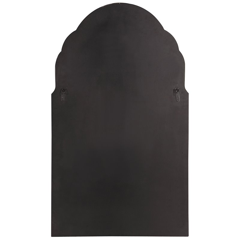 Bowery Hill Contemporary Arch Decorative Mirror in Black