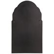 Bowery Hill Contemporary Arch Decorative Mirror in Black