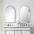 Bowery Hill Contemporary Arch Decorative Mirror in Black