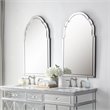 Bowery Hill Contemporary Arch Decorative Mirror in Black