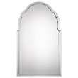 Bowery Hill Contemporary Arch Decorative Mirror in Black