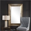 Bowery Hill Contemporary Decorative Mirror in Champagne