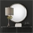 Bowery Hill Modern Decorative Glass Mirror in Silver Leaf Finish