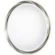 Bowery Hill Modern Decorative Glass Mirror in Silver Leaf Finish
