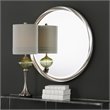 Bowery Hill Modern Decorative Glass Mirror in Silver Leaf Finish