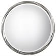 Bowery Hill Modern Decorative Glass Mirror in Silver Leaf Finish