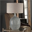 Bowery Hill Contemporary Glass Table Lamp in Blue and Green