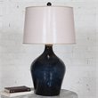 Bowery Hill Contemporary Glass Table Lamp in Blue and Beige