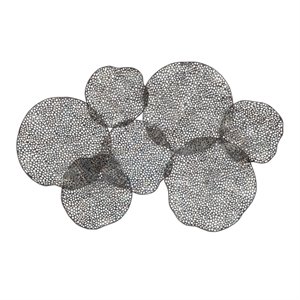 Bowery Hill Contemporary Metal Leaf Wall Art in Rich Bronze