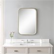 Bowery Hill Contemporary Vanity Mirror in Antique Gold
