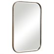 Bowery Hill Contemporary Vanity Mirror in Antique Gold